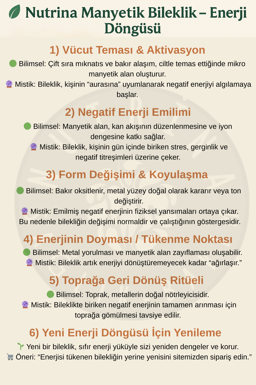 Nutrina Manyetik Bakır Bileşenli Enerji & Denge Bilekliği | Sağlık ve Şıklığın Gücü