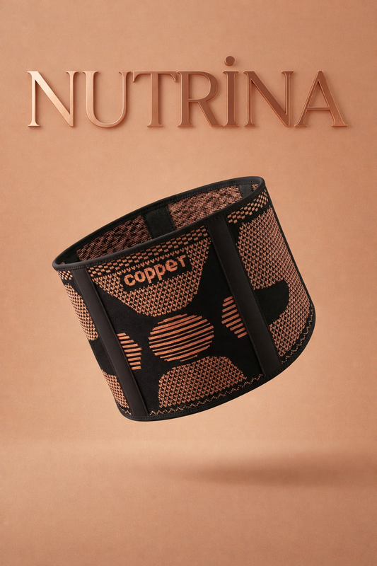 Bakır Bel Desteği Korsesi - 4 Çubuklu, Cırt Cırt Kayışlı Destek