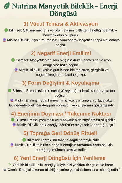 Nutrina Manyetik Bakır Bileşenli Enerji & Denge Bilekliği | Sağlık ve Şıklığın Gücü